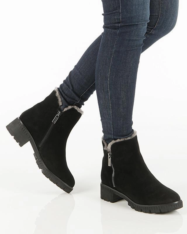 Valdini Women's Ivory Waterproof Black Suede Dance Floor