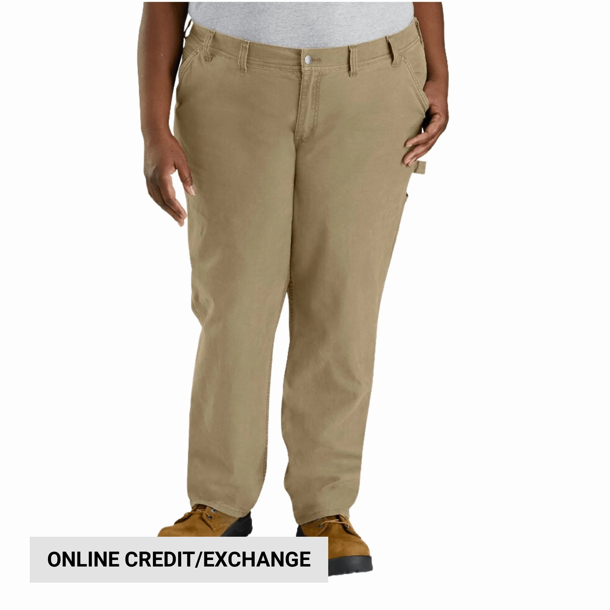 SoftCottonBlend Soft Fabric Carhartt Women's Original Fit Crawford Pant - Dark Khaki