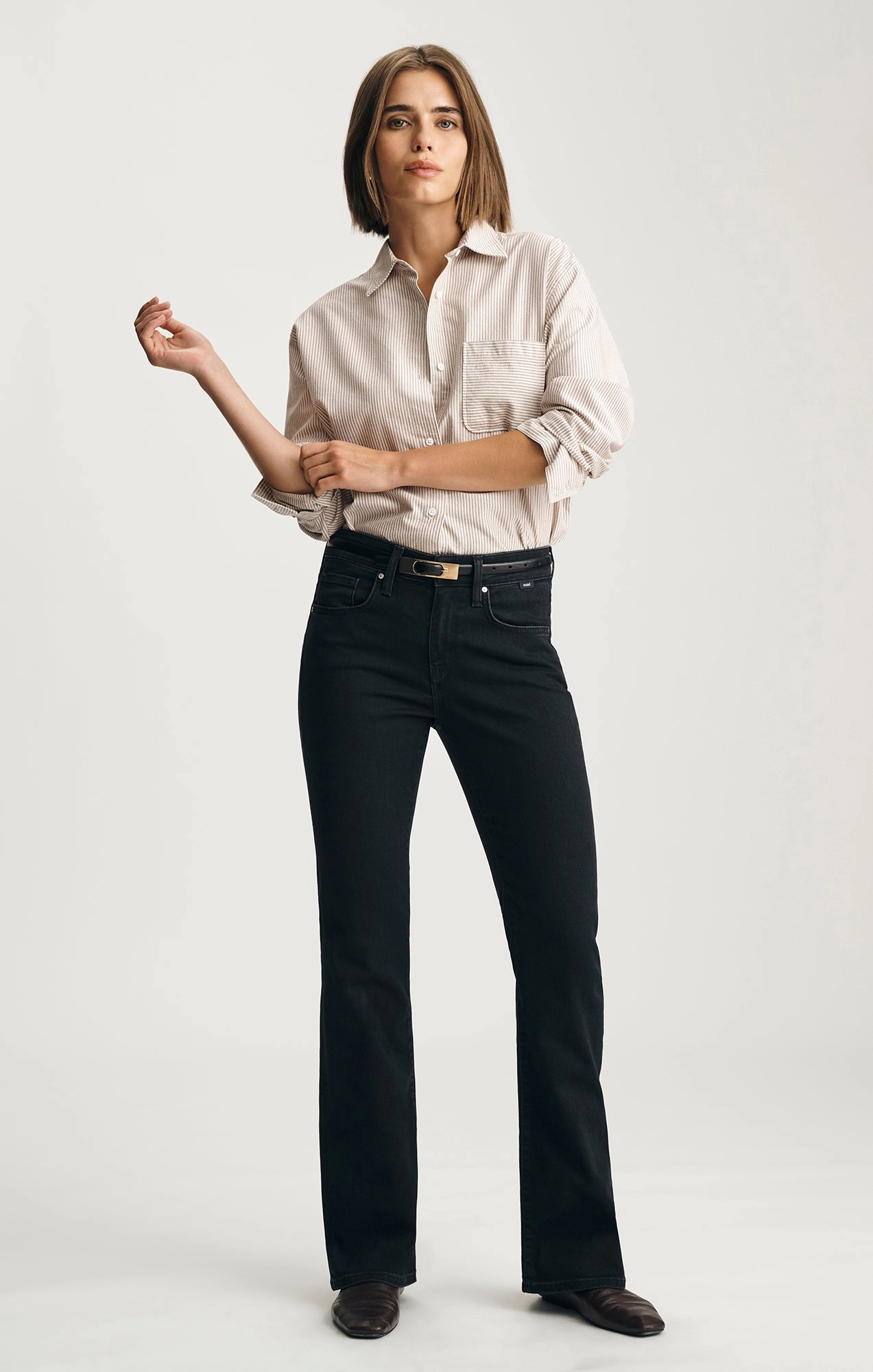 Go-To Choice VICKY BOOTCUT IN DARK SMOKE FEATHER LUXE