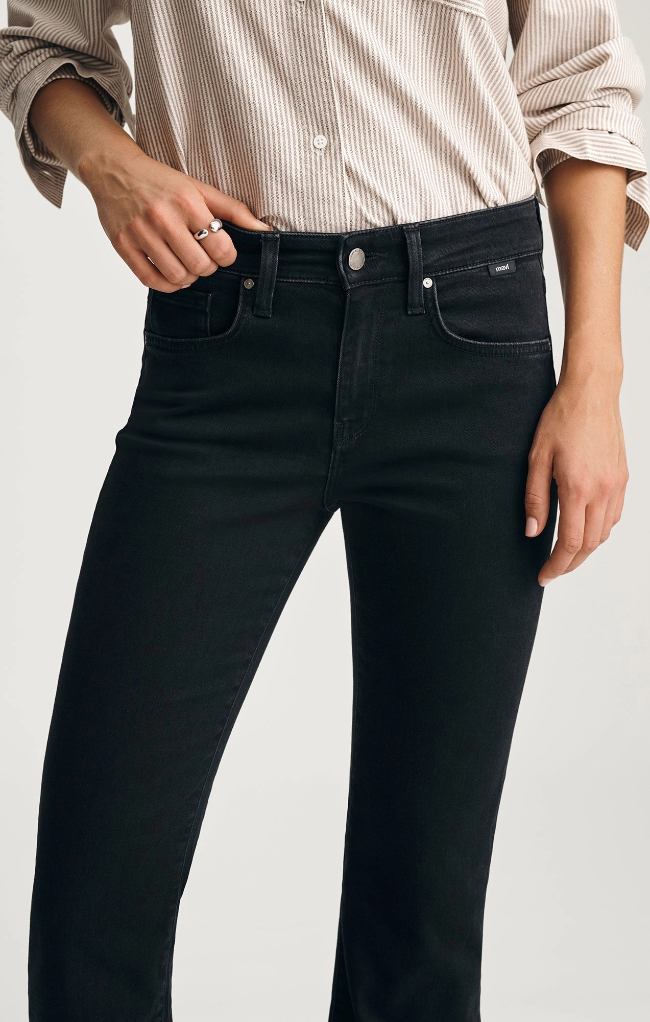 Premium Professional Wear Unisex Wear Functional Casual VICKY BOOTCUT IN DARK SMOKE FEATHER LUXE