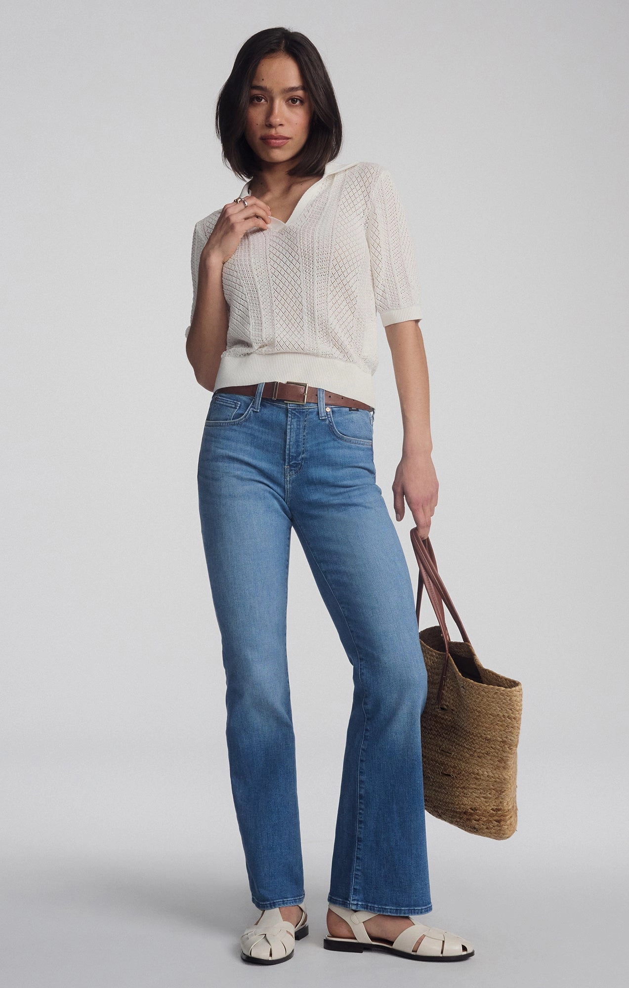 Contemporary Look VICKY BOOTCUT IN MID BLUE FLEX BLUE