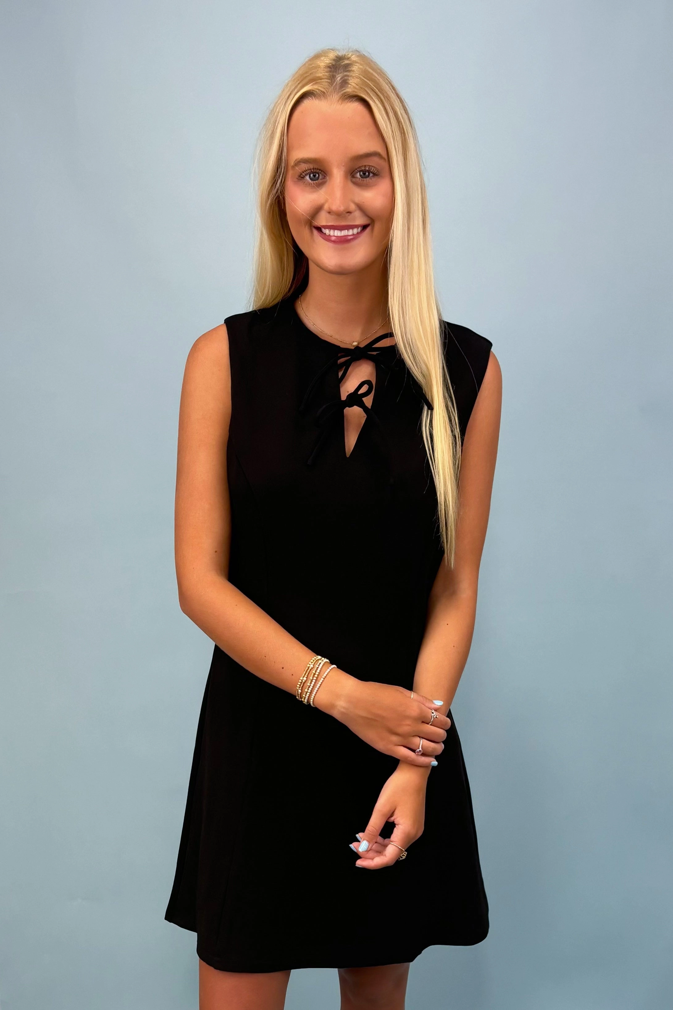 Subtle pattern Vineyard Chic Tie Front Mini Dress *More Colors*