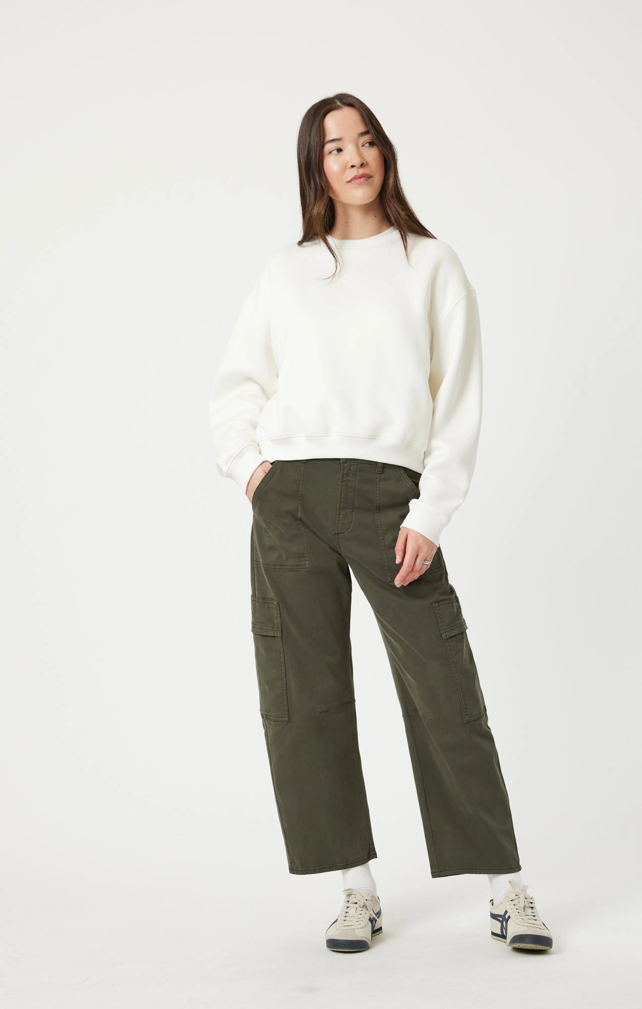 VINNIE BARREL CARGO IN IVY CASUAL TWILL Wide fit Flattering Cut