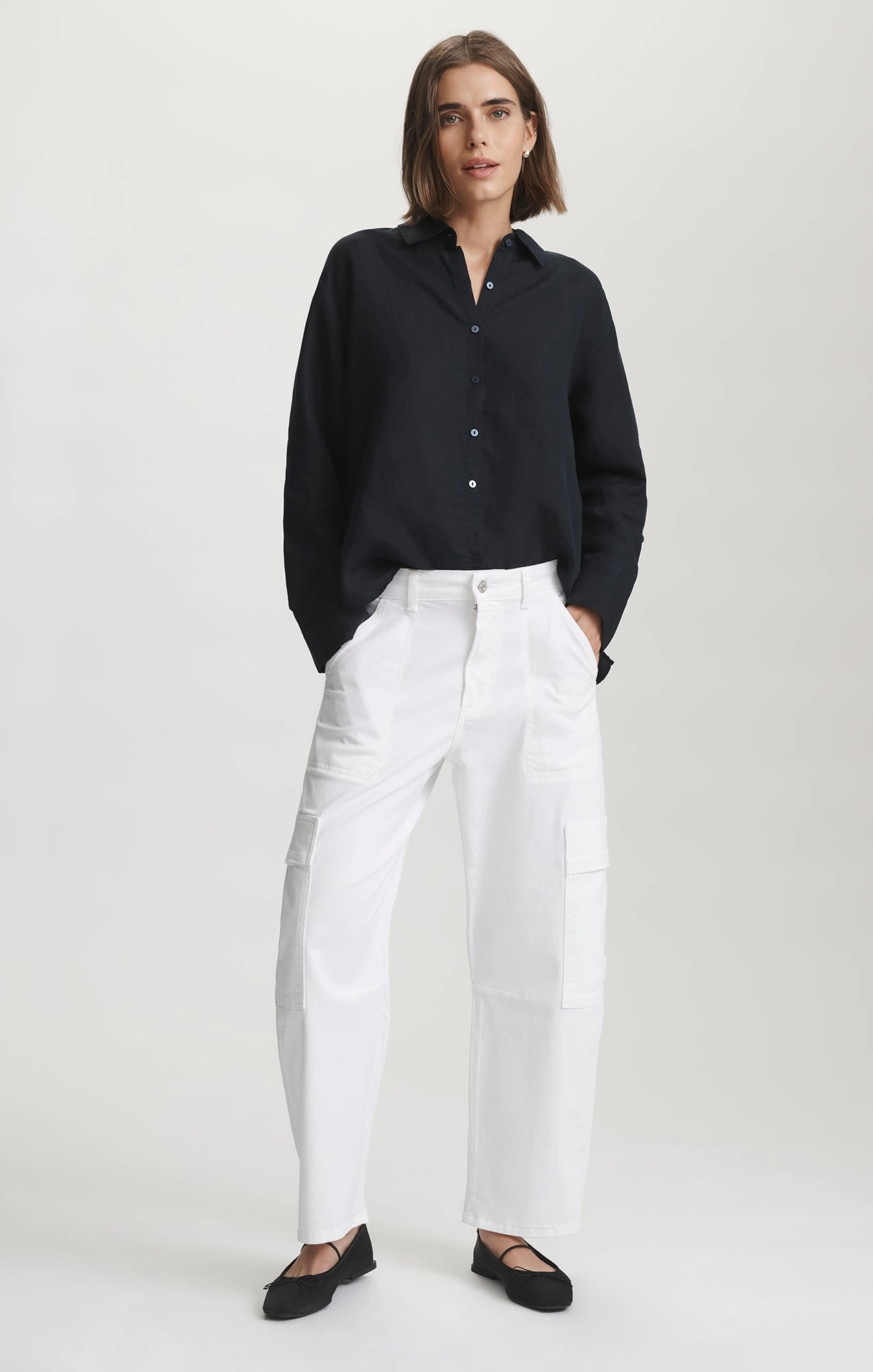 VINNIE BARREL CARGO IN WHITE CASUAL TWILL All Occasion Utility Ready