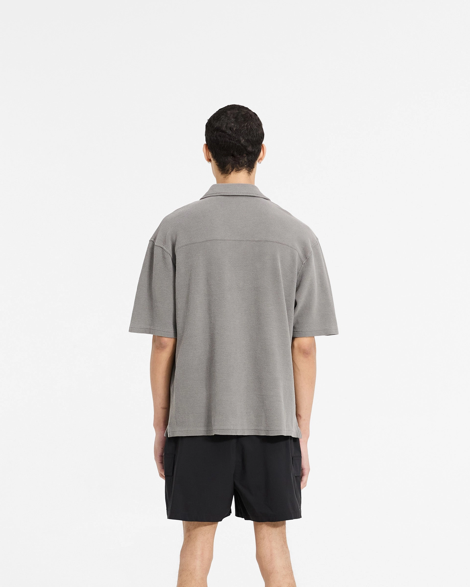 Loose style Waffle Shirt - Ultimate Grey
