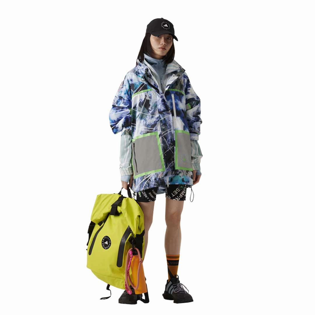 adidas - Women's Stella McCartney TrueNature Packable Jacket (HT1122) Laser Cut Vents Windproof Construction
