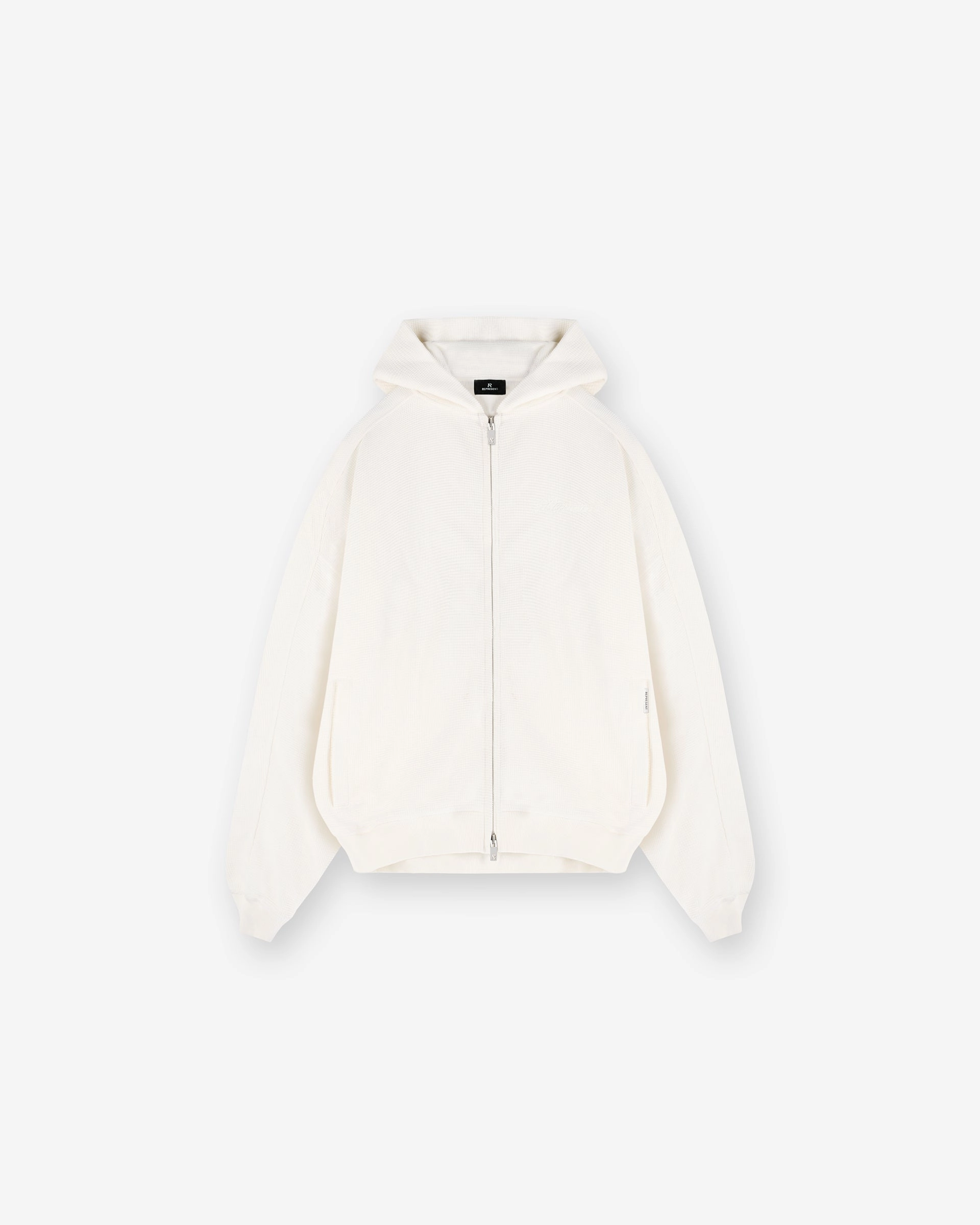 sports event Sport Wear Waffle Zip Through Hoodie - Flat White
