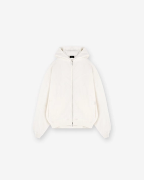 sports event Sport Wear Waffle Zip Through Hoodie - Flat White