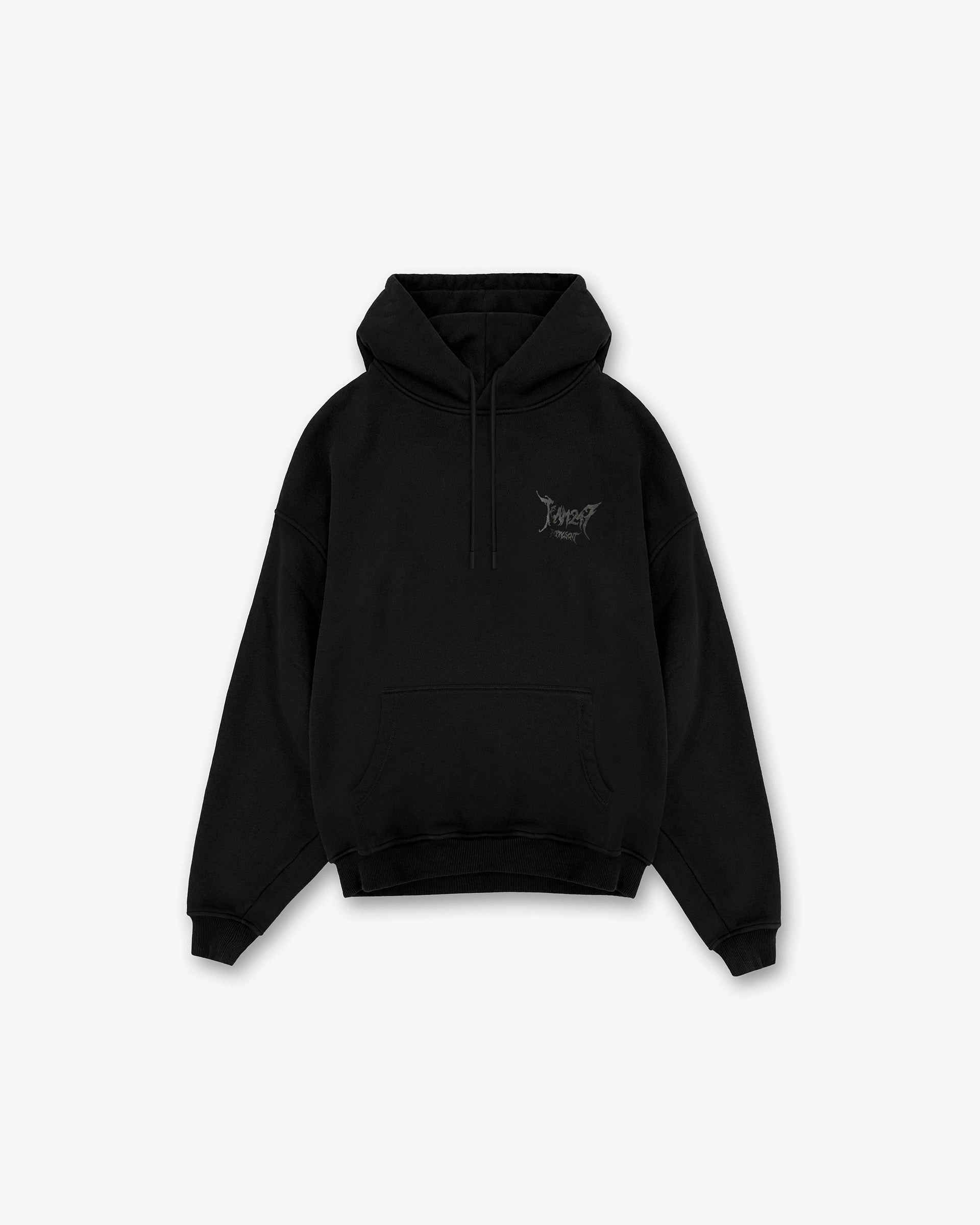 snow holiday Team 247 X END Oversized Hoodie - Jet Black