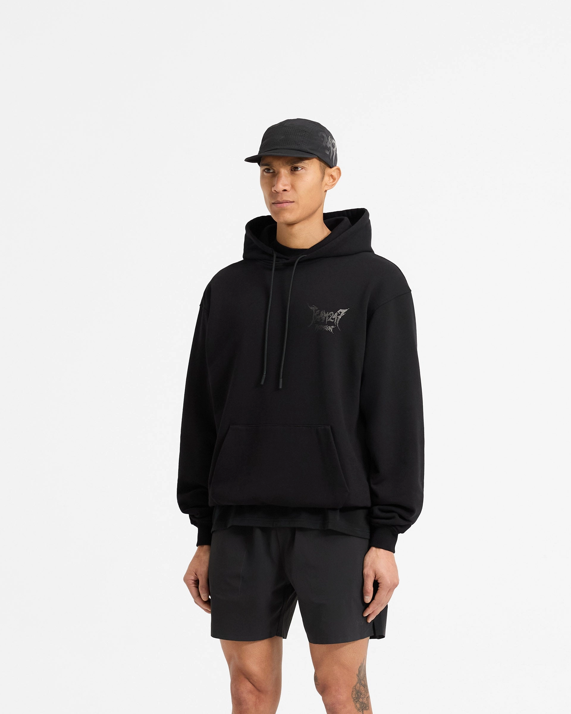 Layer Friendly senior option Team 247 X END Oversized Hoodie - Jet Black