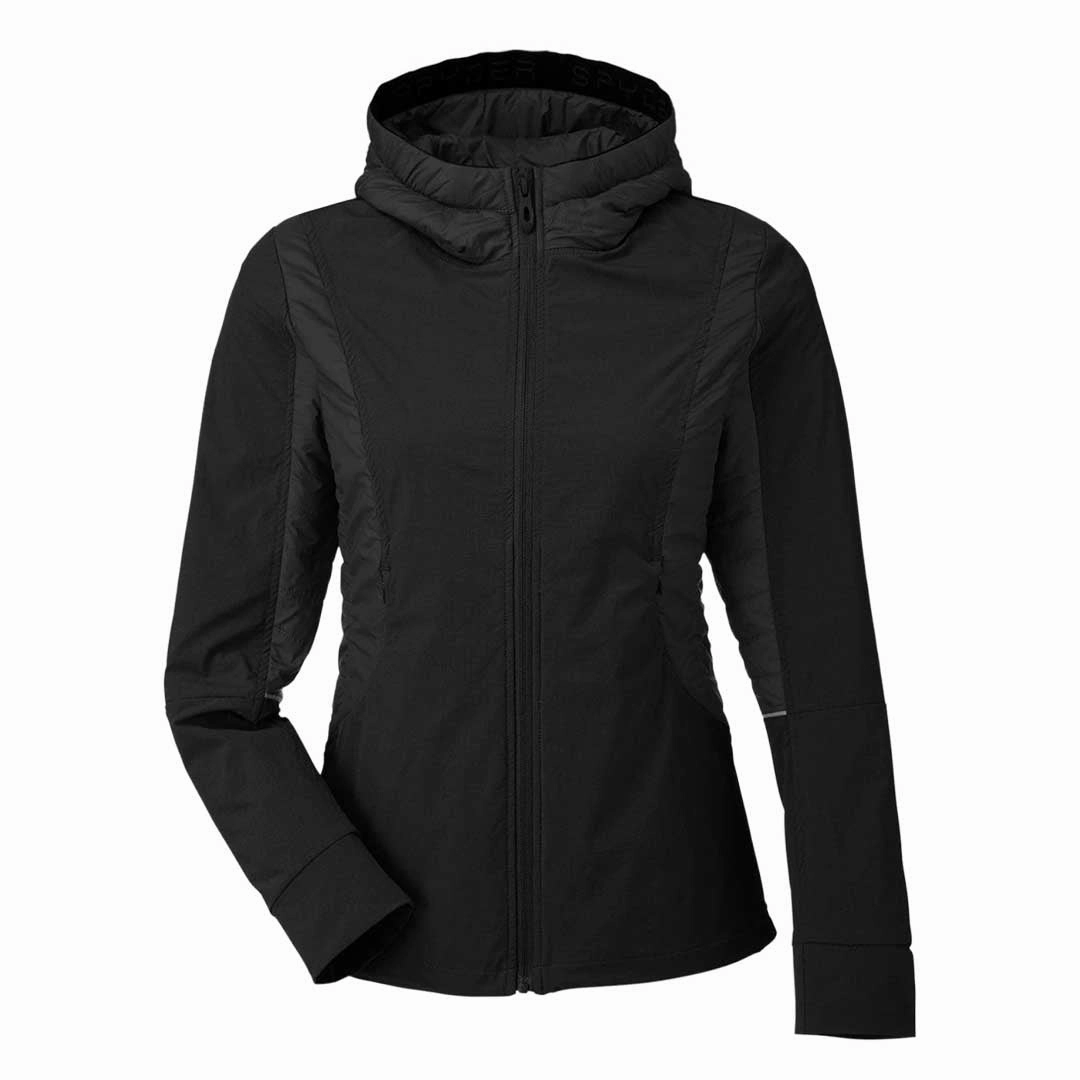 Spyder - Women's Powerglyde Jacket (S17921 BK) NoiseFreeFabric Classic Urban Wear