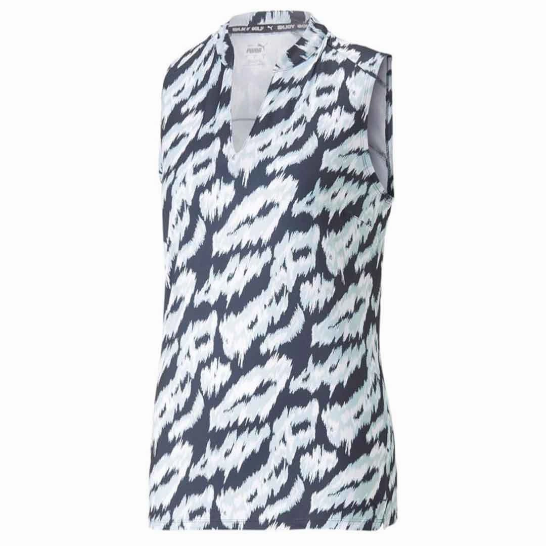 Breathable Lining Design Puma - Women's MATTR Animal Sleeveless Polo (538999 02)