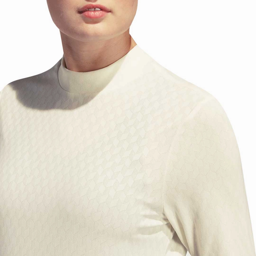 adidas - Women's Ultimate365 Tour HEAT.RDY Mock Neck Polo (IP4179) Fur Trim Outdoor Style Staple