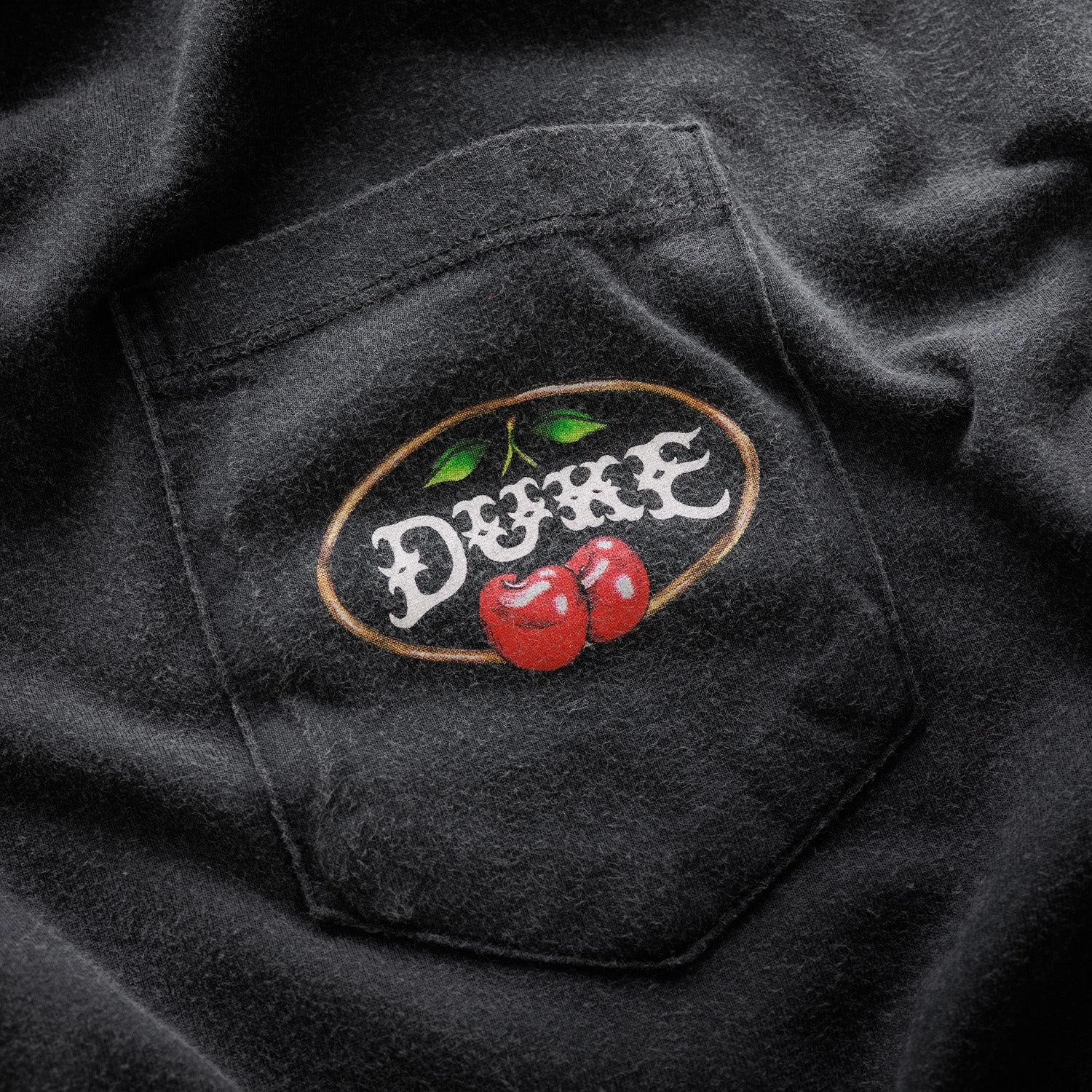 Comfy Touch Duke Ranch Cherry Vintage Black T-Shirt