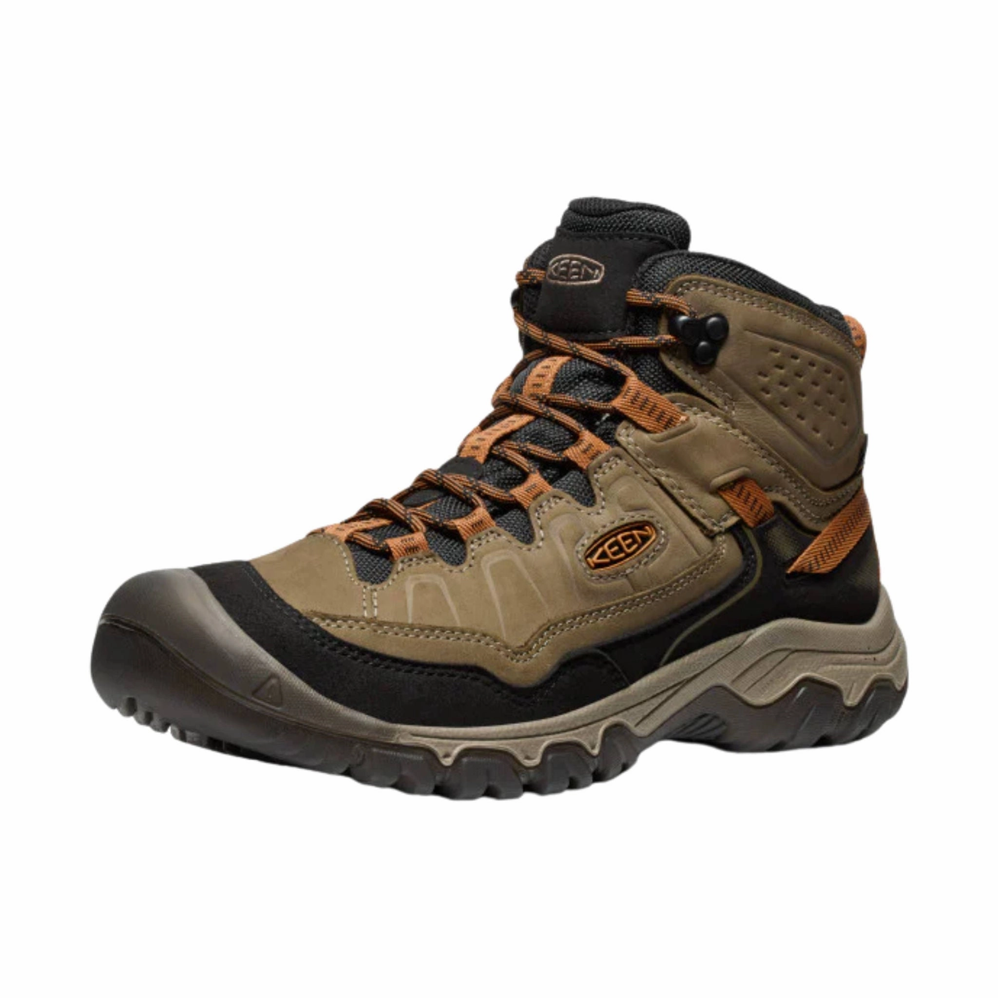 Quick Move Work Terrain KEEN Men's Targhee IV Waterproof Hiking Boots - Sea Turtle/Roasted Pecan