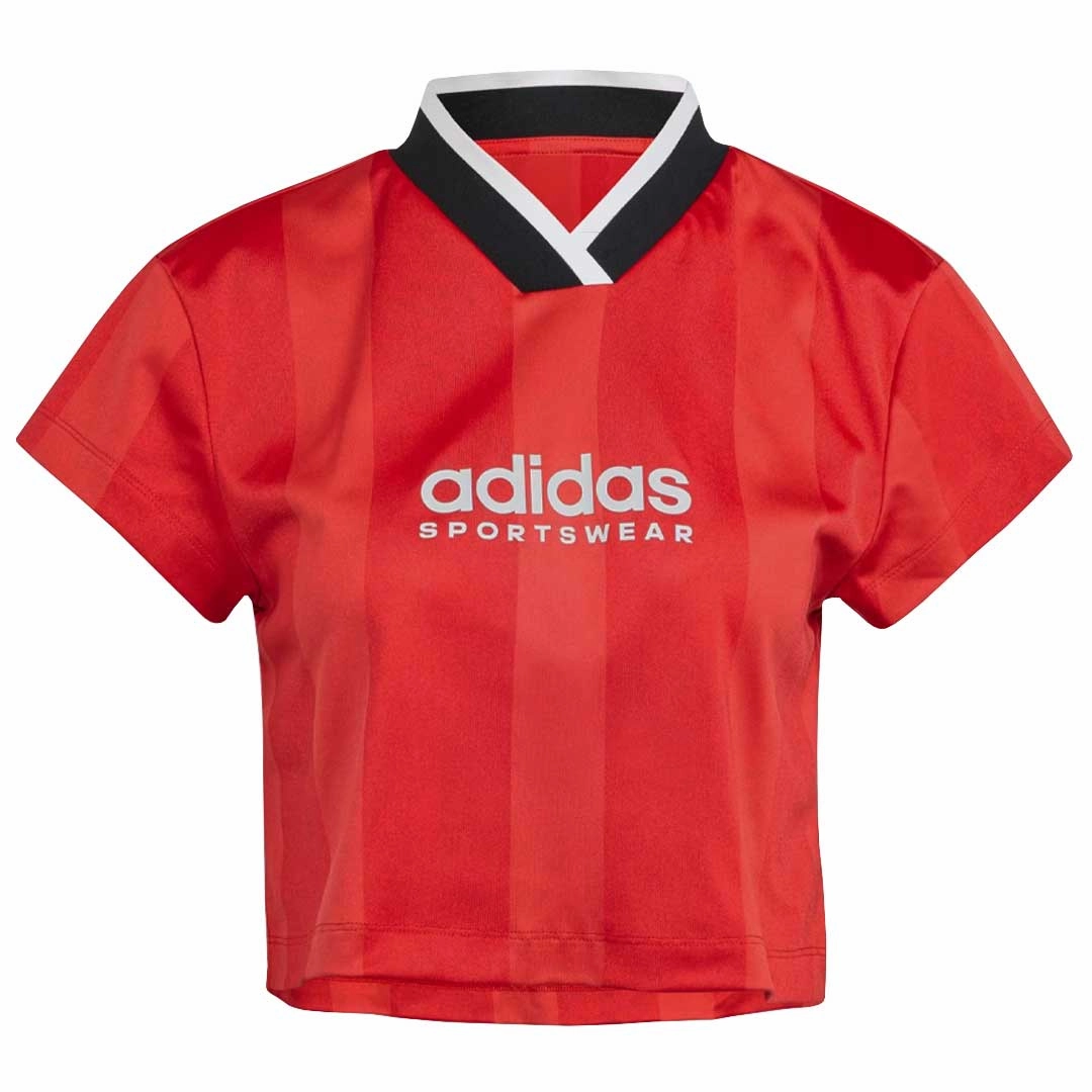 Noise Reduced Fastener System All Year adidas - Women's Tiro Colorblock Crop T-Shirt (IM4998)