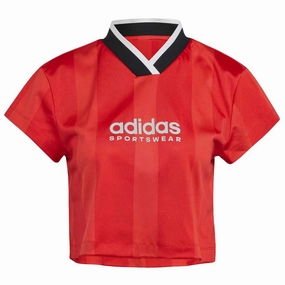 Noise Reduced Fastener System All Year adidas - Women's Tiro Colorblock Crop T-Shirt (IM4998)