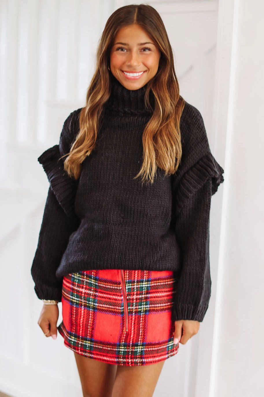 Weekend Love Sweater - Black Airflow Mesh Lining Comfy Cardigan