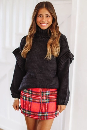 Weekend Love Sweater - Black Airflow Mesh Lining Comfy Cardigan