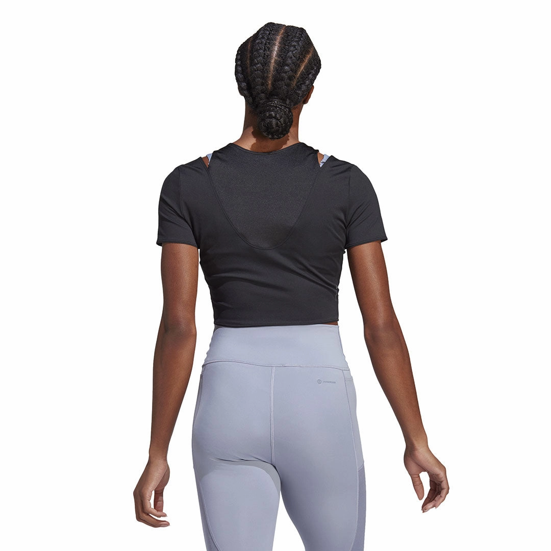 Long Lasting Shape Retention Belted Style adidas - Women's HIIT AEROREADY Crop Training T-Shirt (HN5538)