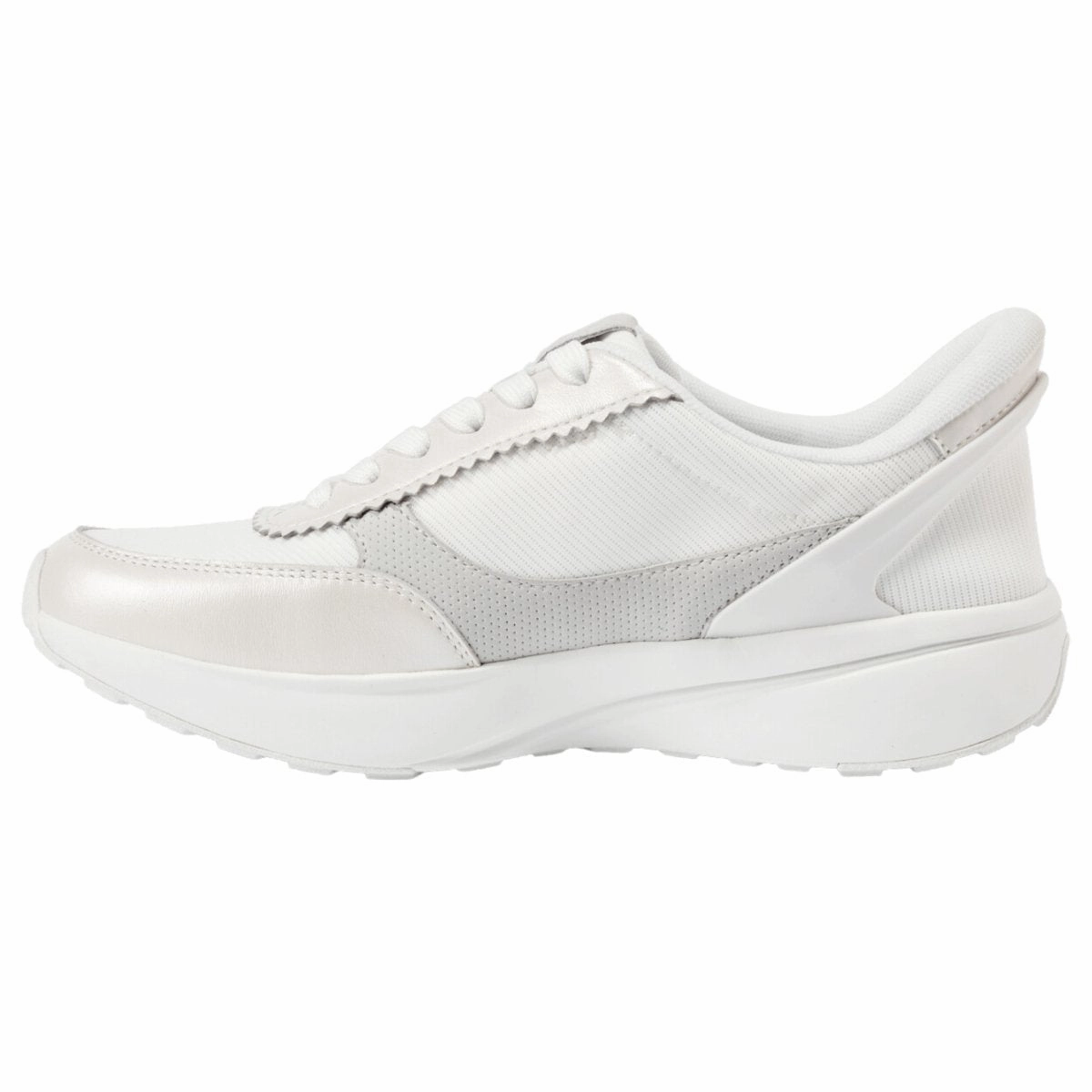 Abrasion Resistant Fabric Light Mesh Kizik Women's Paris Metallic White