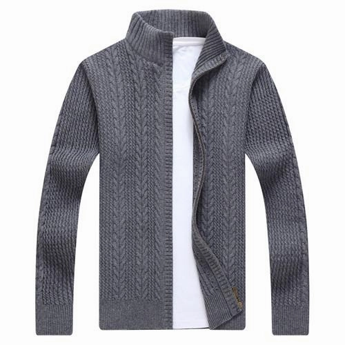 West Louis? Autumn Whiter Knitwear Zipper Sweater Multi Panel