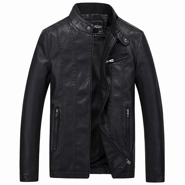 West Louis? Biker Style Slim Fit PU Leather Jacket Convertible Style