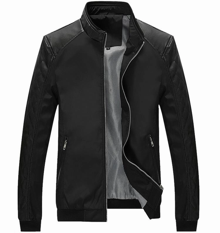 West Louis? Business PU Leather Slim Jacket Ergonomic Shoulder Fit