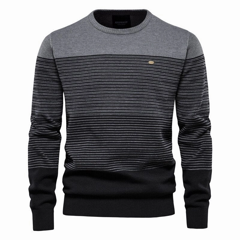 Minimal Vibe Stylish Choice West Louis? Casual O-Neck Cotton Knitted Sweater Pullover