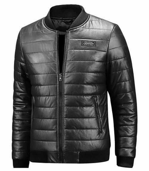 mesh ventilation West Louis? Designer Winter Warm Leather Jacket