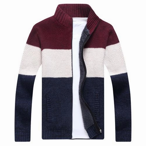 West Louis? Fashion Striped Knitted Male Sweater Non Irritating Seams