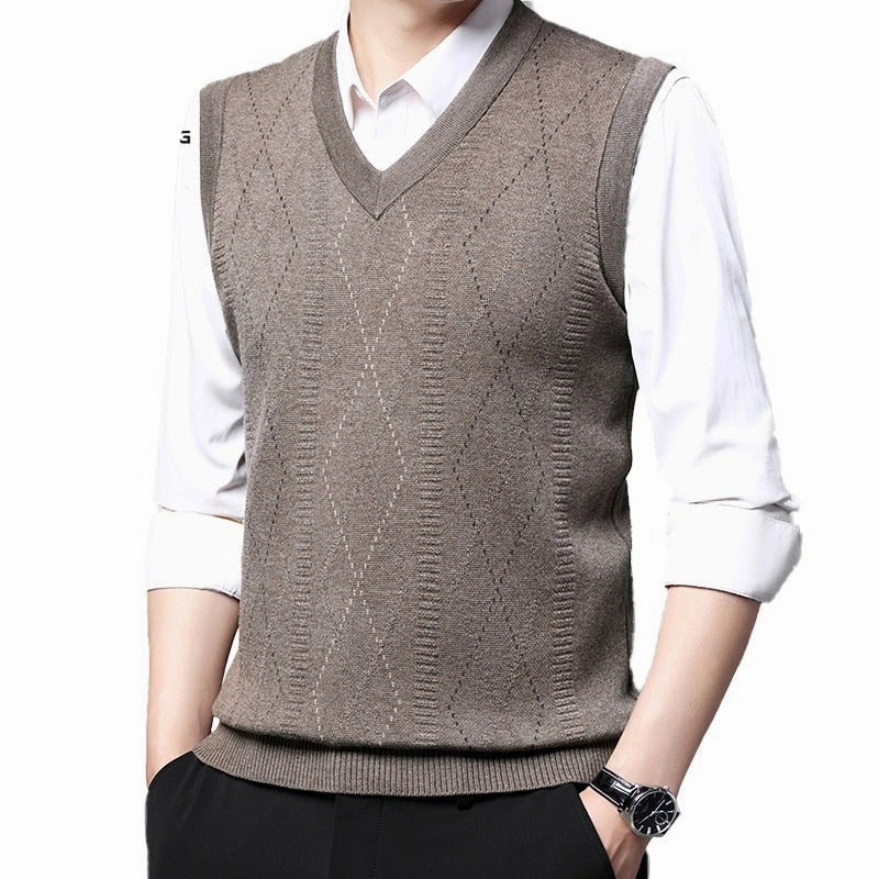 West Louis? Formal V-Neck Sleeveless Knit Sweater Vest WaterRepellent Finish