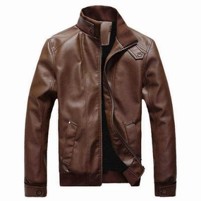 West Louis? Trend Retro Leather Jacket Packable Technology
