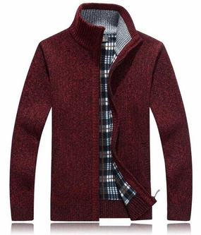 West Louis? Zipper Turtleneck Cardigan Office Friendly