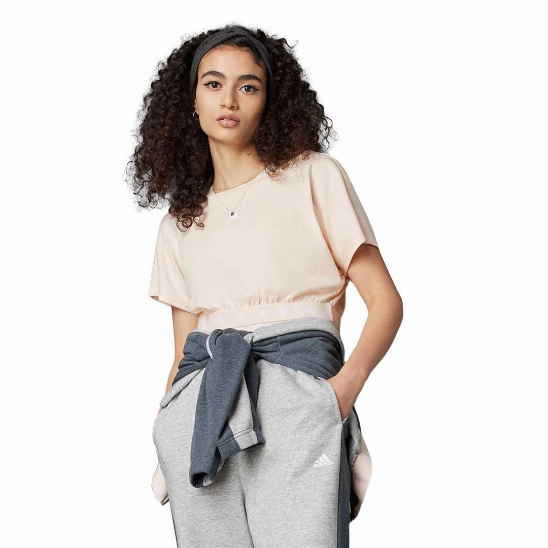 Mid Length Classic Zip Up adidas - Women's Hyperglam Cropped Cotton T-Shirt (HZ9667)