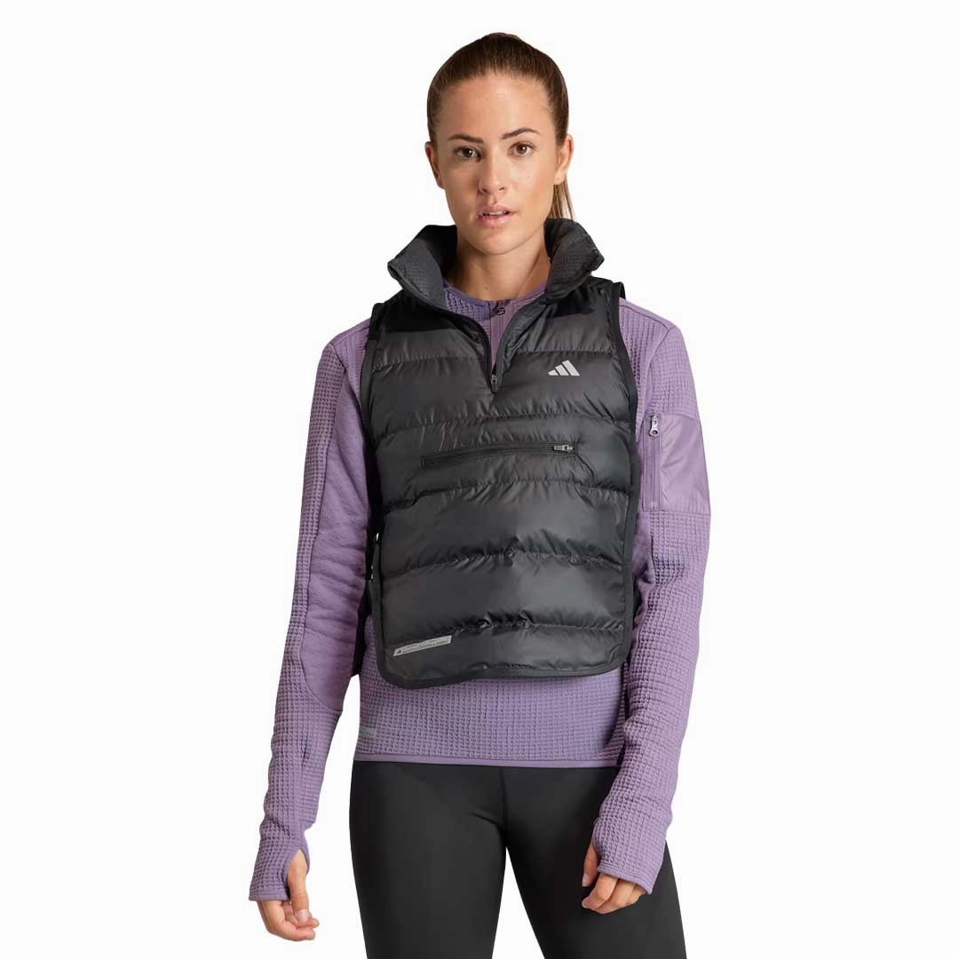 adidas - Women's Ultimate Running Conquer The Elements Body Warmer Vest (IB6382) Reversible Style