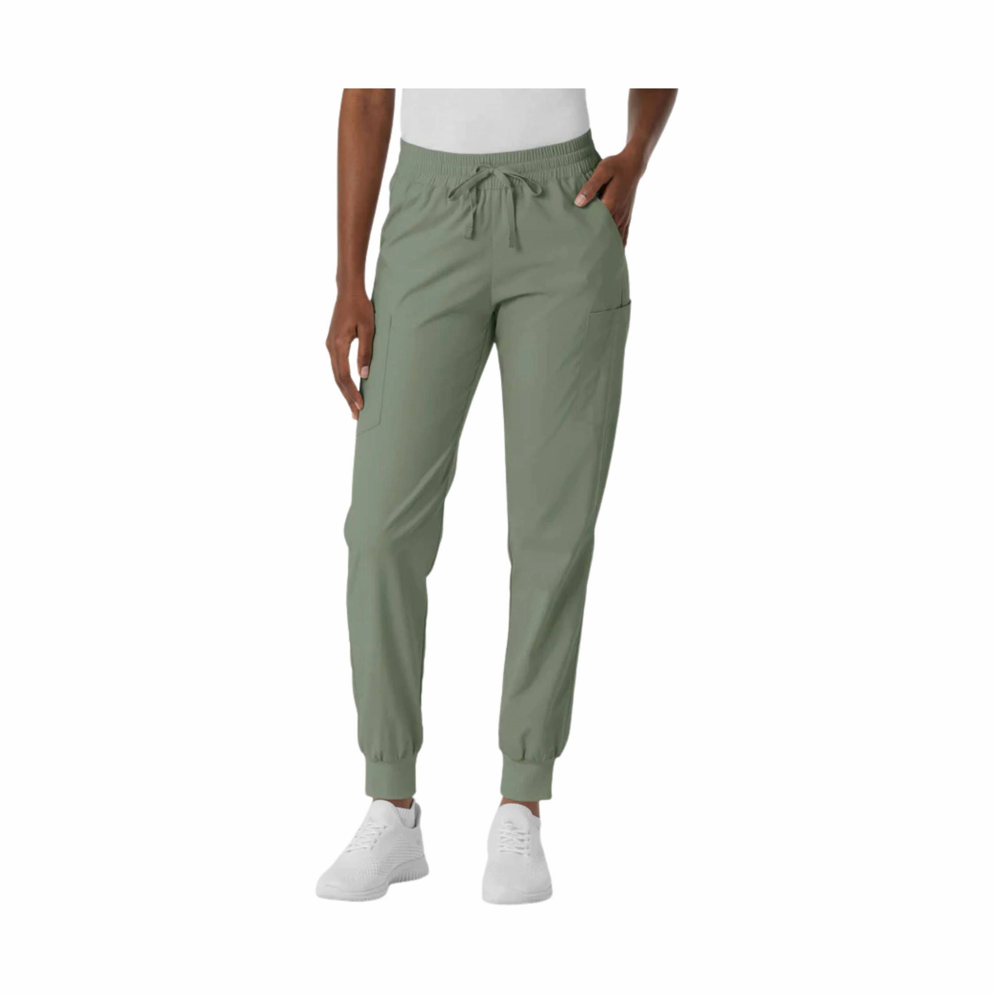 Wink Women's Boundless Jogger Scrub Pant - Sage Heather Sport Friendly Comfy Vibes