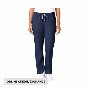 Chilly Layering Wink Women's Convertible Slim Leg Scrub Pant - Navy