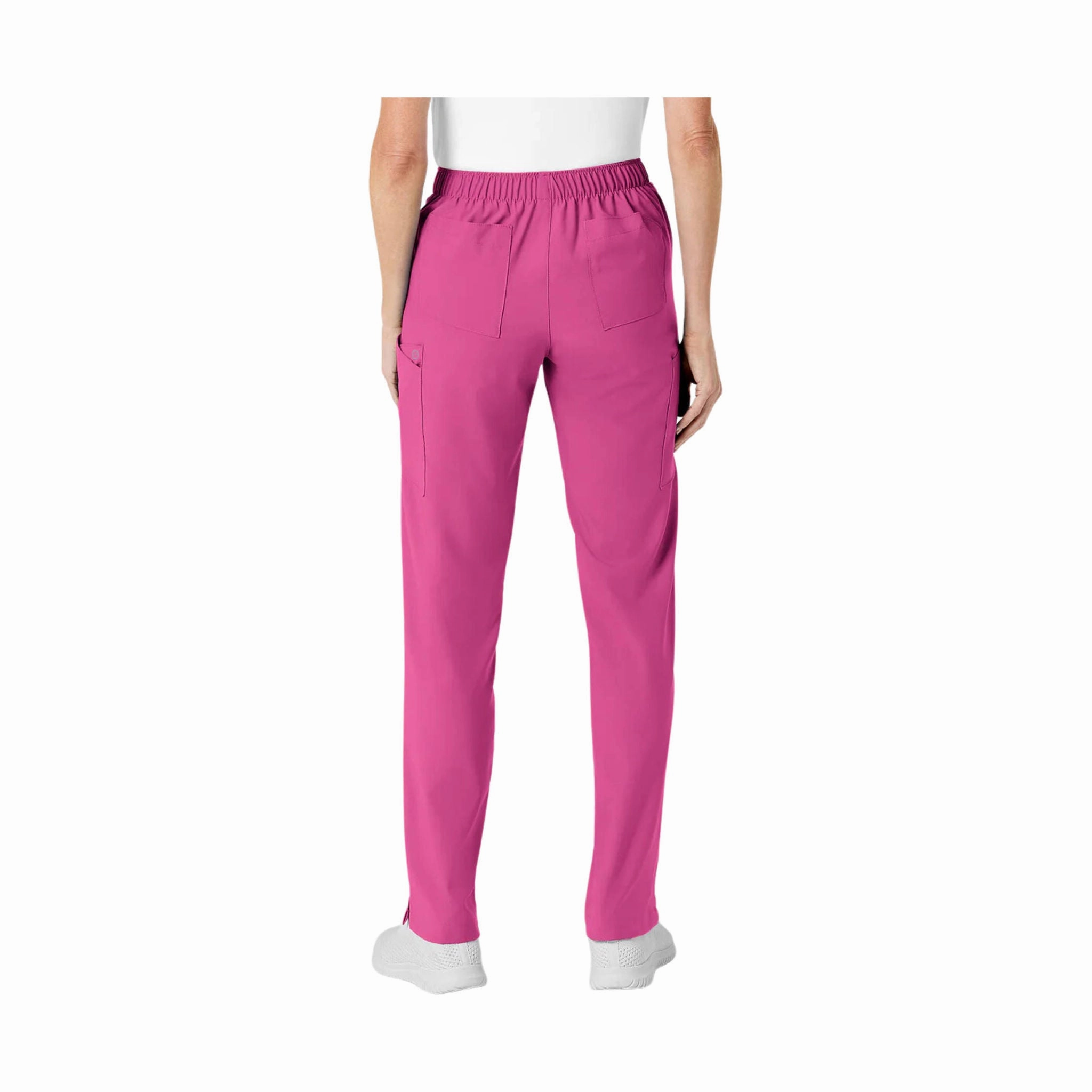 NonIrritatingStitching Wink Women's Flat Front Cargo Scrub Pant - Hot Pink