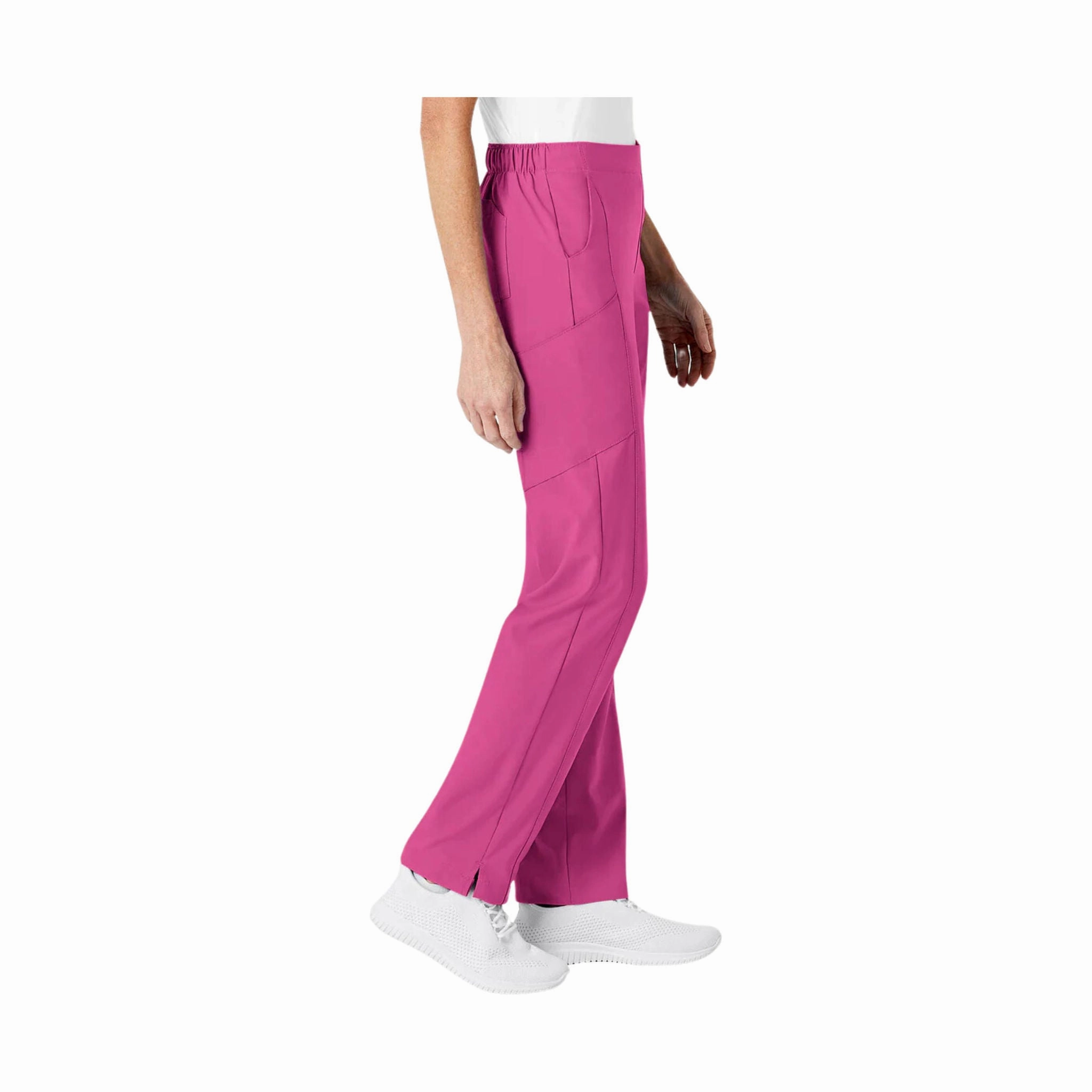 Day Ready Stay Cool Wink Women's Flat Front Cargo Scrub Pant - Hot Pink