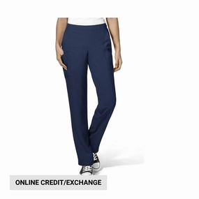 Wink Women's Flat Front Cargo Scrub Pant - Navy SeamlessConstruction