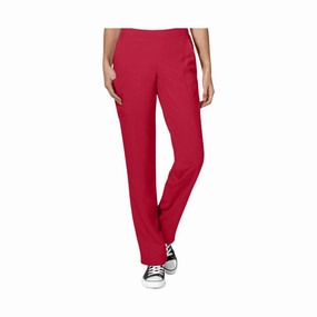 Wink Women's Flat Front Double Cargo Pant - Red Non Clip