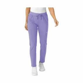Wink Women's Flex n Reach Track Scrub Pant - Iris Purple Breathable Weave Fabric