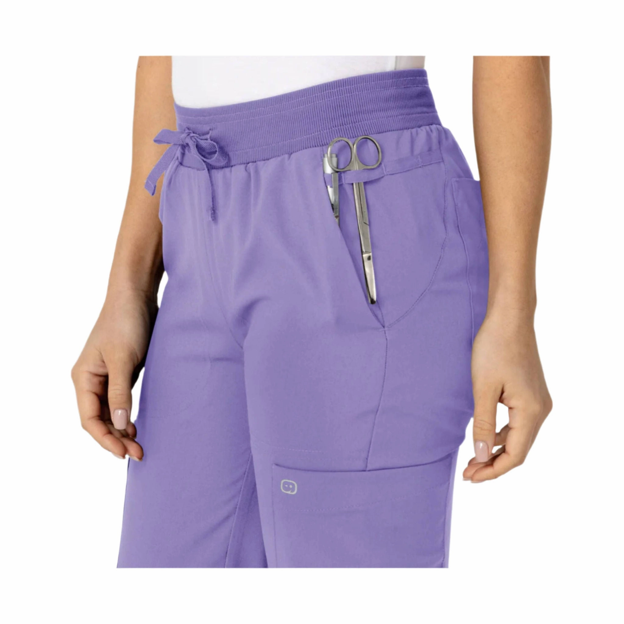 Wink Women's Flex n Reach Track Scrub Pant - Iris Purple Organic Cotton Blend Comfy Vibes