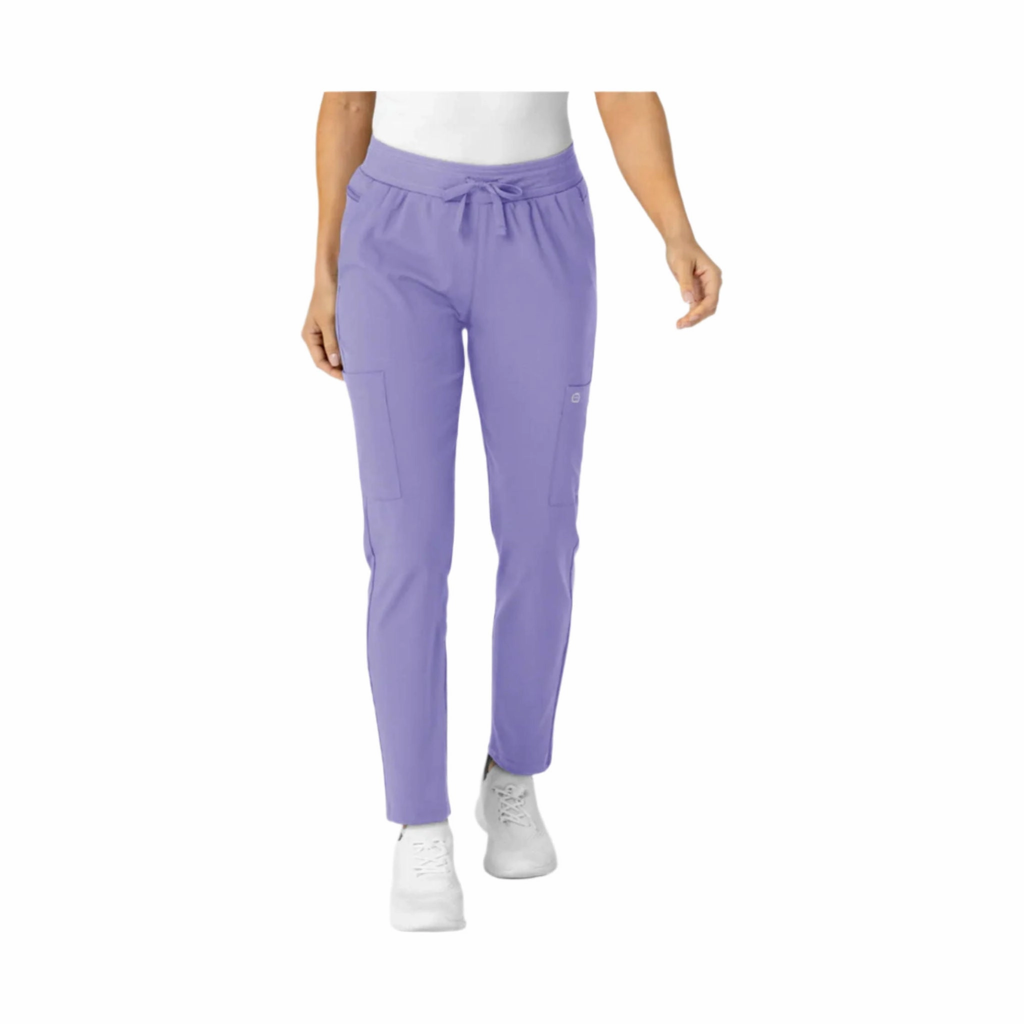 Wink Women's Flex n Reach Track Scrub Pant - Iris Purple Breathable Weave Fabric