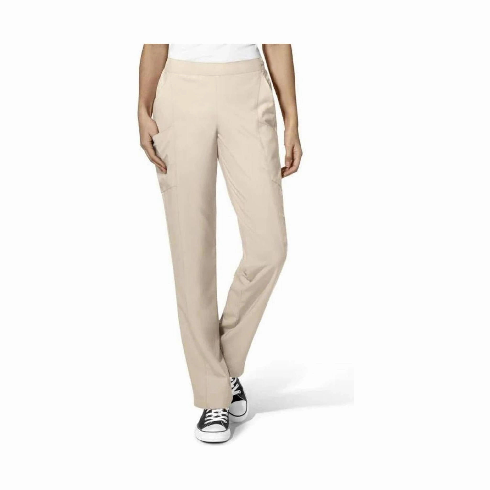 Wink Women's Full Elastic Scrubs Pants - Khaki Active Comfort
