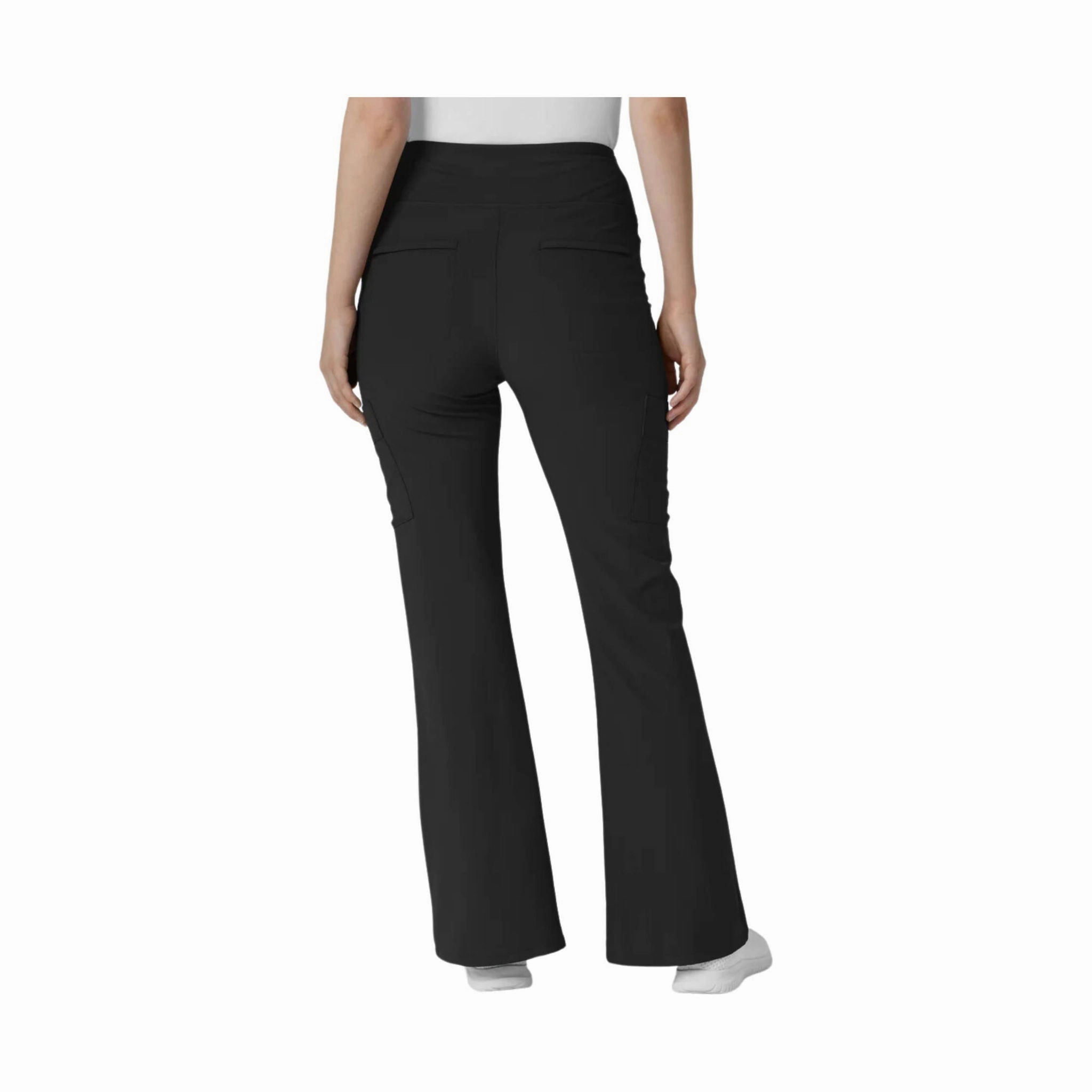 Active Comfort Wink Women's Renew Cargo Flare Scrub Pant - Black