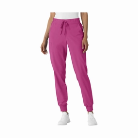 Wink Women's Renew Jogger Scrub Pant - Raspberry Moisture Wicking Technology