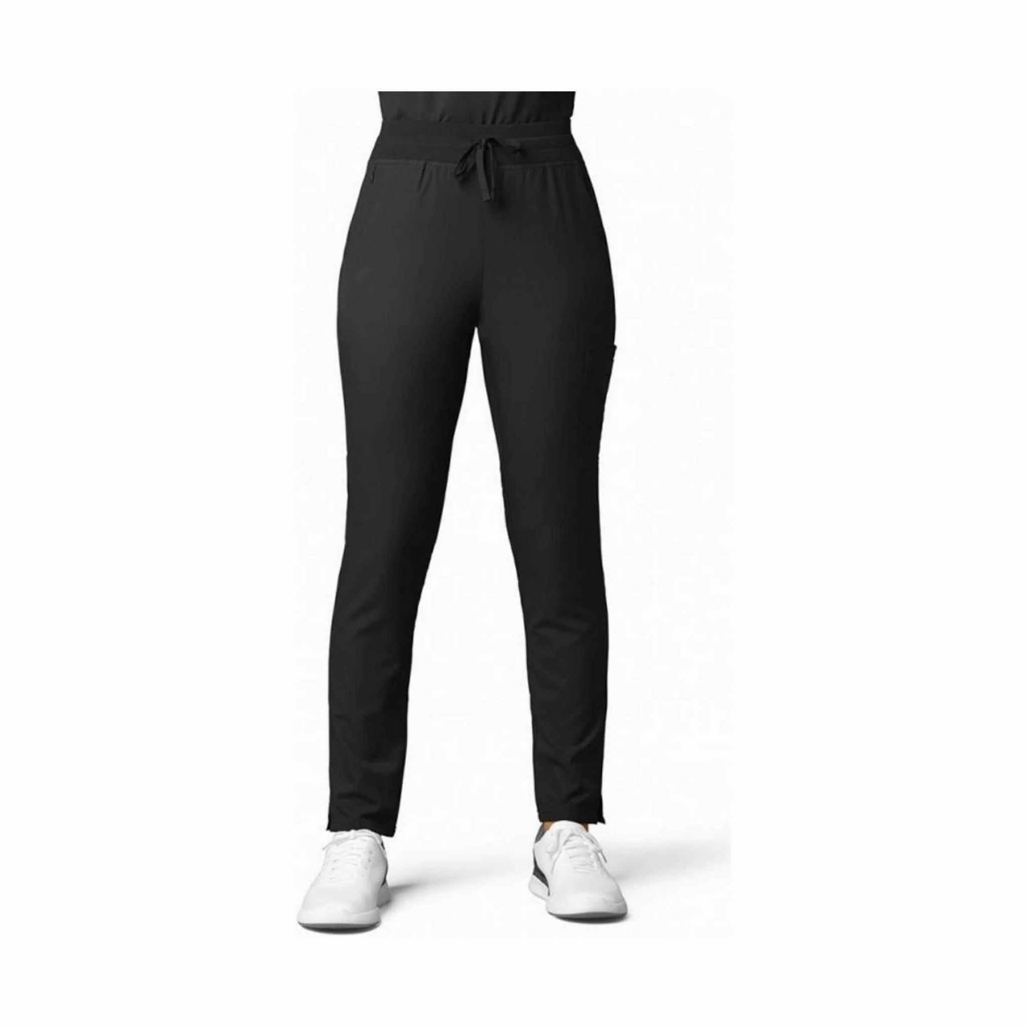 Wink Women's Thrive Cargo Straight Slim Leg Scrubs Pants - Black Freedom Fit