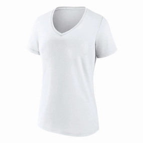 Women's Short Sleeve T-Shirt (0423-W-SSVNECK-WHT) New Cut MoistureWickingTechnology